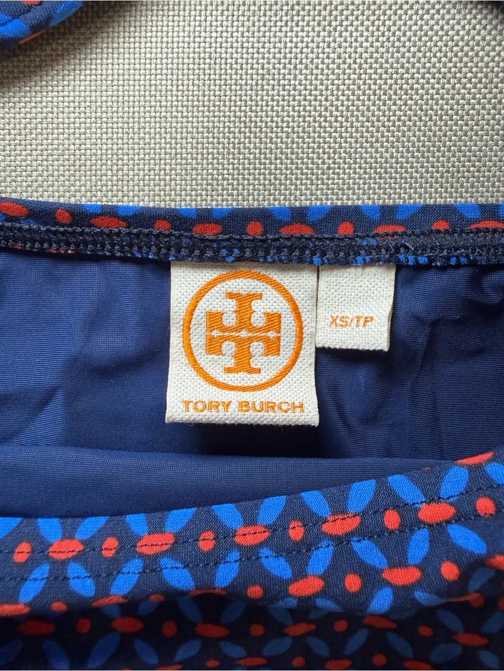 Tory Burch Navy Sea Ochos Rios Underwire Swimsuit Bikini 2-Piece Set size XS